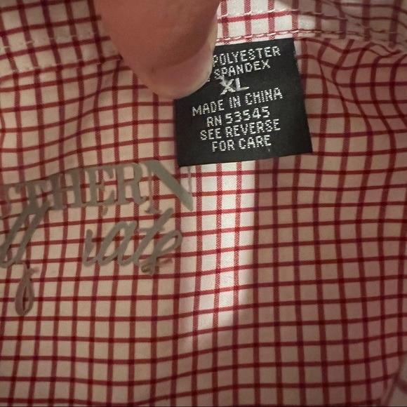 Southern Collegiate Crimson White Bama Button Down Polo - Picture 3 of 4